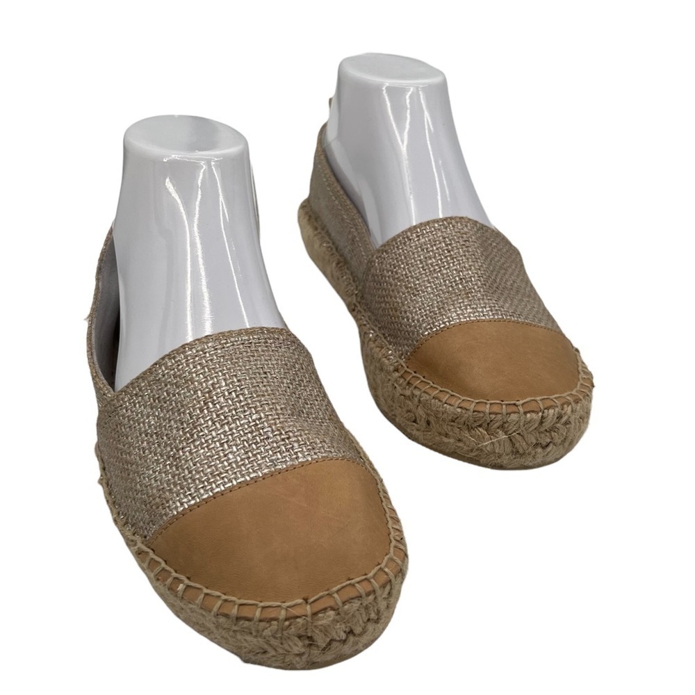 Kenneth Cole Reaction Tan Espazee Cap Toe Espadrille Flats Size 7 Women's